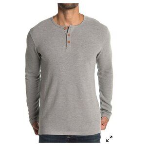 HEDGE NWT Ottoman Rib Knit Gray Long Sleeve Men's Size Large Casual Comfy
